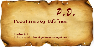 Podolinszky Dénes névjegykártya